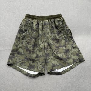 Freeballers Shorts Mens XL Green Camo Lined Athletic Running Stretch Pockets
